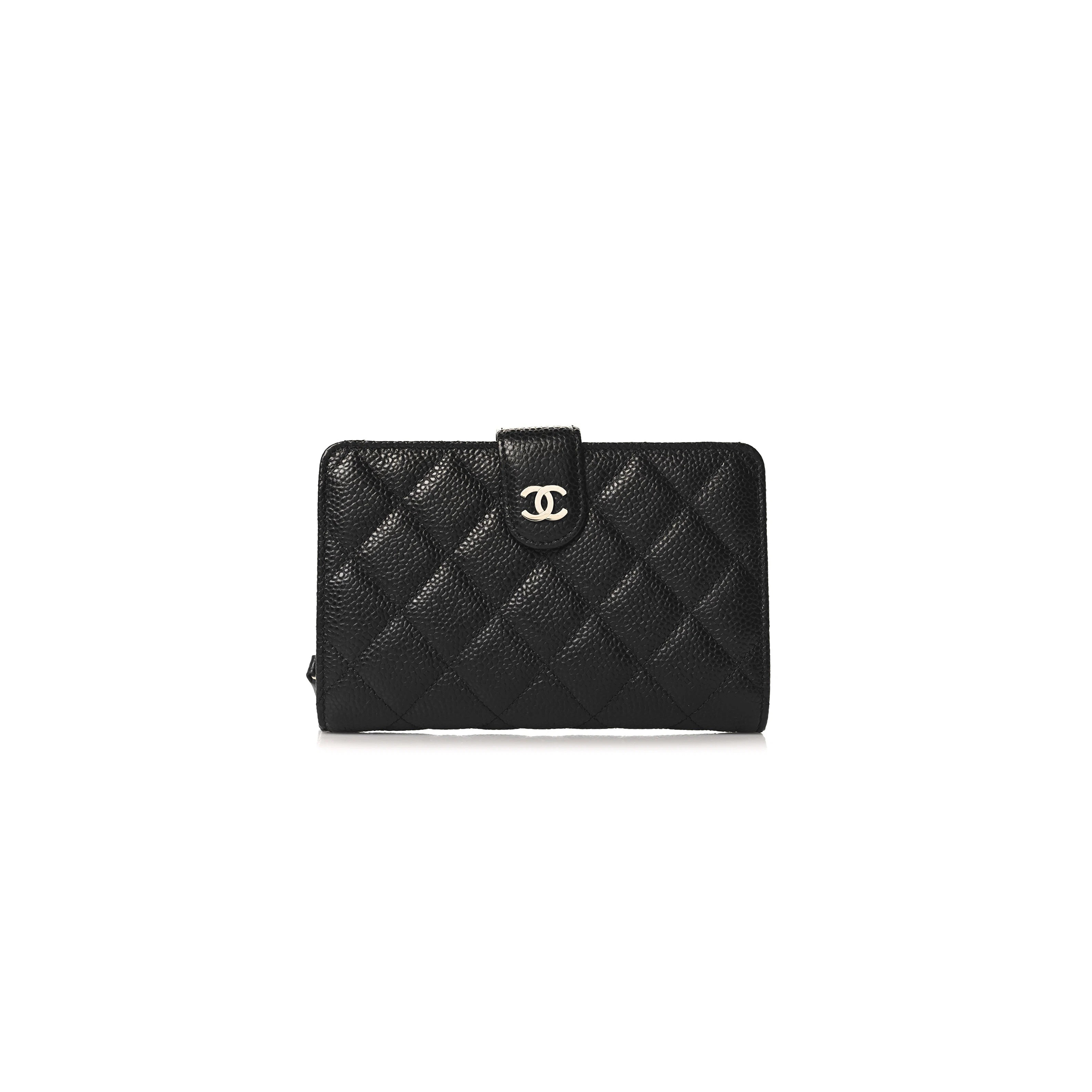 CHANEL CAVIAR QUILTED CC FRENCH WALLET BLACK A48667 (15*10*2.5cm)